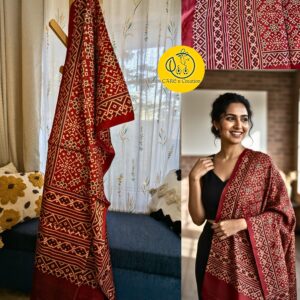 Ajrakh Modal Silk Stoles