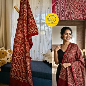 Ajrakh Modal Silk Stoles