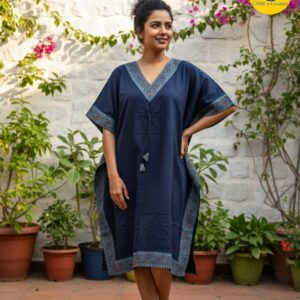 Cotton Ajrakh Kaftan Dresses - the fit finds you