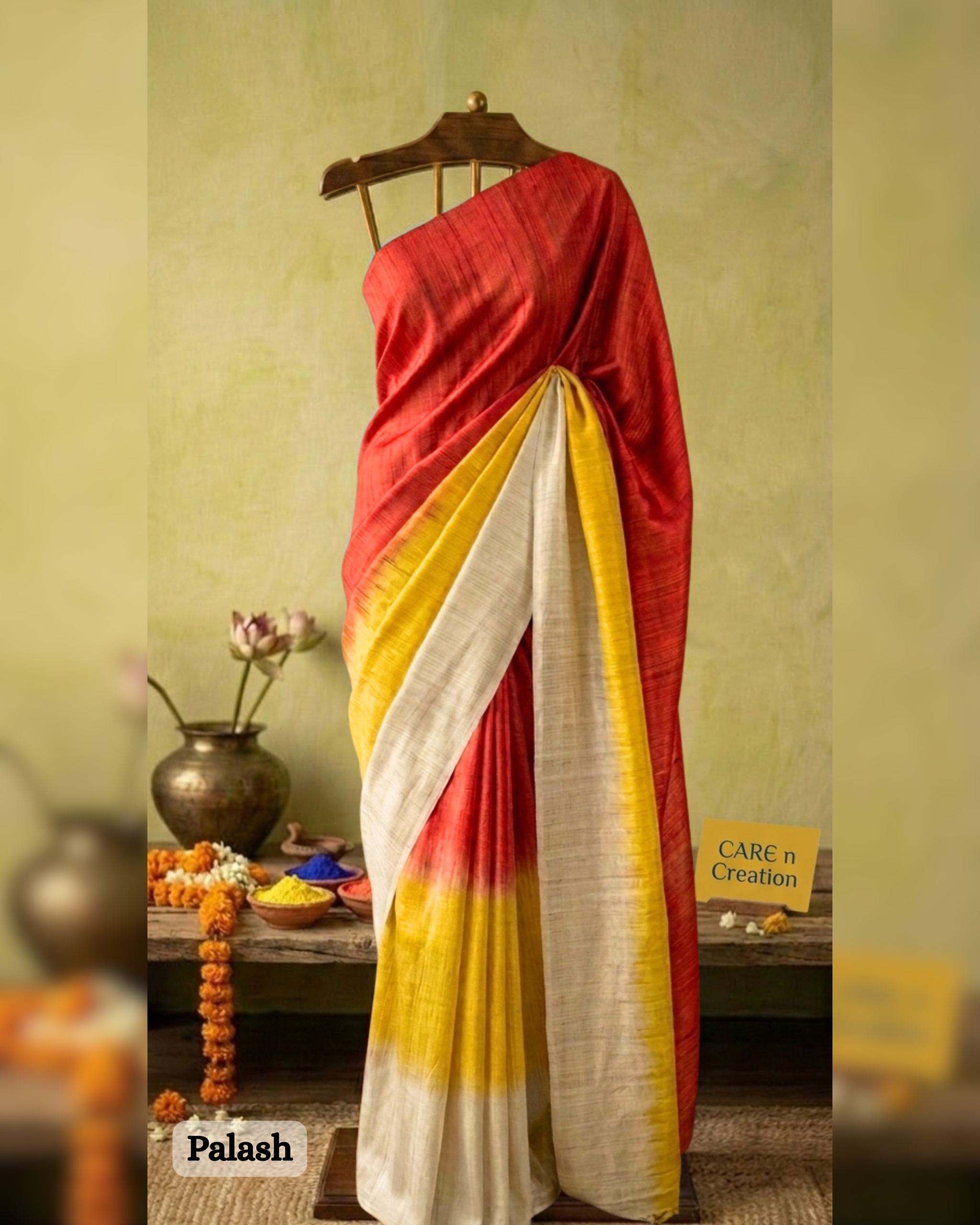 Tasar Tie and Dye Sarees - HOLI